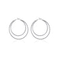 Simple temperament double-layer large circle earrings exaggerated geometric carved circle circle earrings earrings accessories