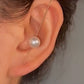 Cold inlaid diamond ear hanging personality simple piercing ear needle female lightning leaf auricle slash earrings