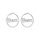 Personality exaggerated round letter earrings cold atmosphere queen queen earrings accessories