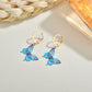 Cute Painted Butterfly Earrings Retro Drip Oil Computer Chip Earrings Female Jewelry