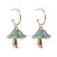 E8411 Creative, dreamy, cute, forest-style small mushroom dripping oil earrings colorful oil dripping mushroom earrings