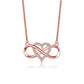 Knotted love necklace cold and simple 8-character heart-shaped cross clavicle chain ins niche design jewelry