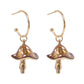 E8411 Creative, dreamy, cute, forest-style small mushroom dripping oil earrings colorful oil dripping mushroom earrings