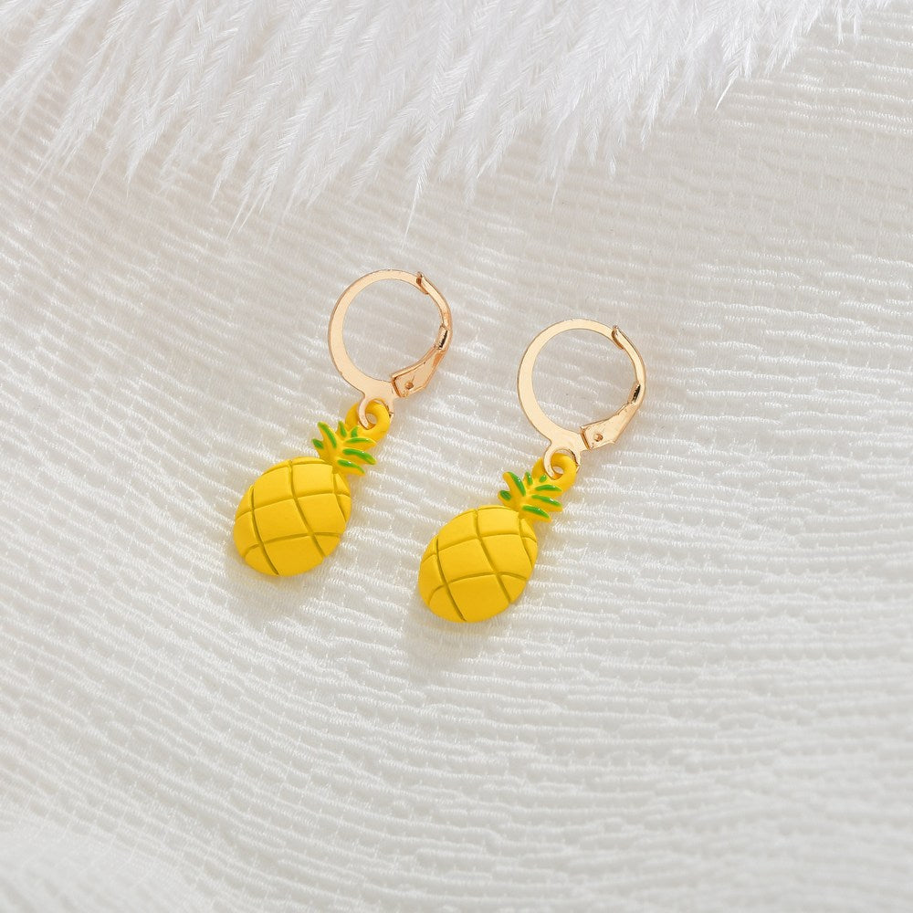 Accessories Fashion Rubber Lacquer Fruit Earrings Cute Carrot Watermelon Strawberry Earrings