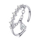 Small fresh zircon pendant ring beautiful diamond open joint ring female sweet gourmet finger ring