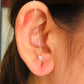 Cold inlaid diamond ear hanging personality simple piercing ear needle female lightning leaf auricle slash earrings