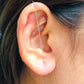Cold inlaid diamond ear hanging personality simple piercing ear needle female lightning leaf auricle slash earrings