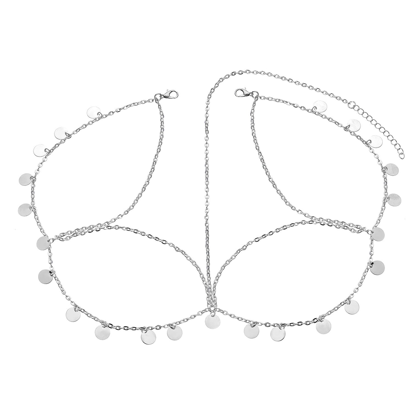 Street shot super shiny sequins wave tassel chain headdress headband hair accessories