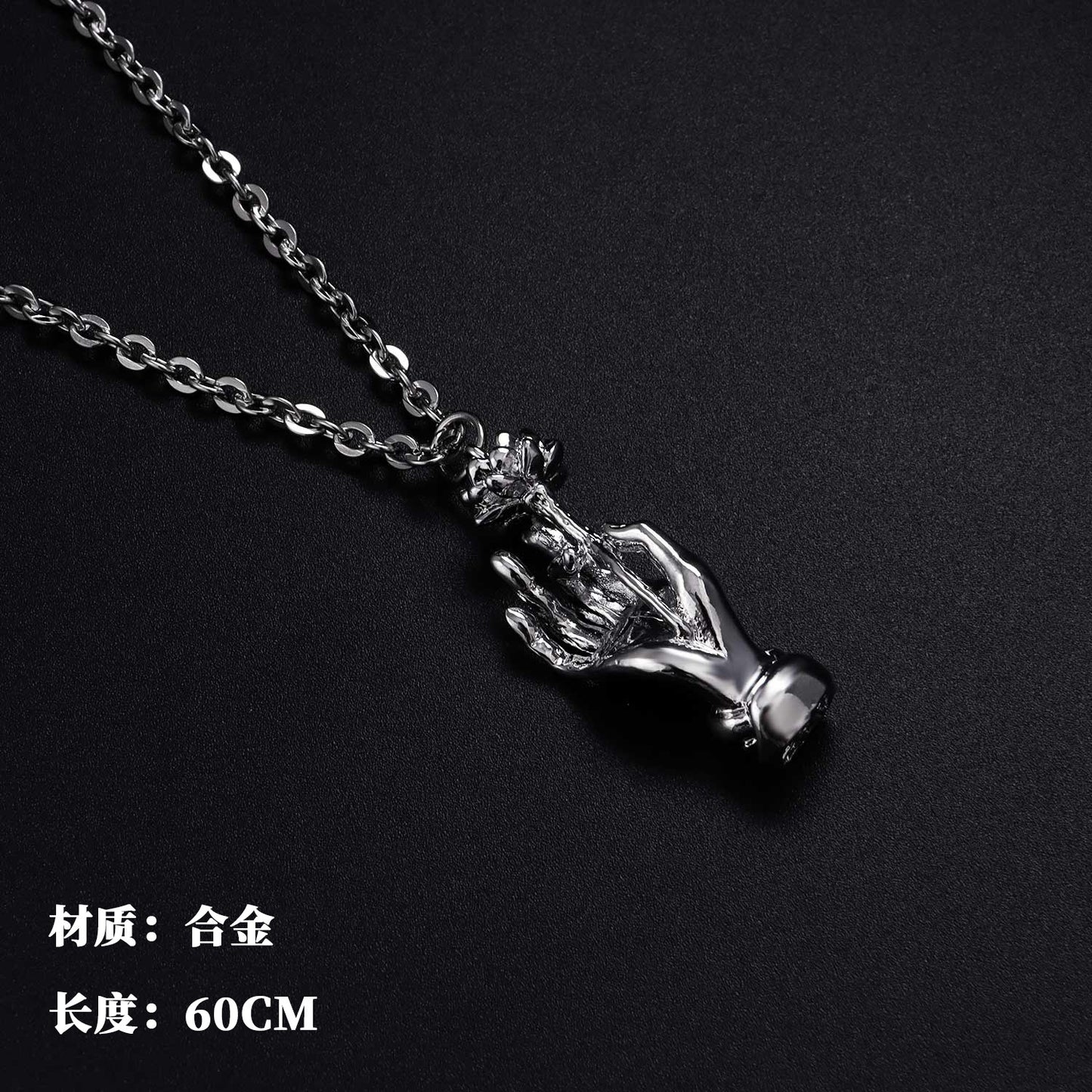 All-match chain titanium steel ring necklace pendant men's personality trendy hip-hop pendant couple accessories female