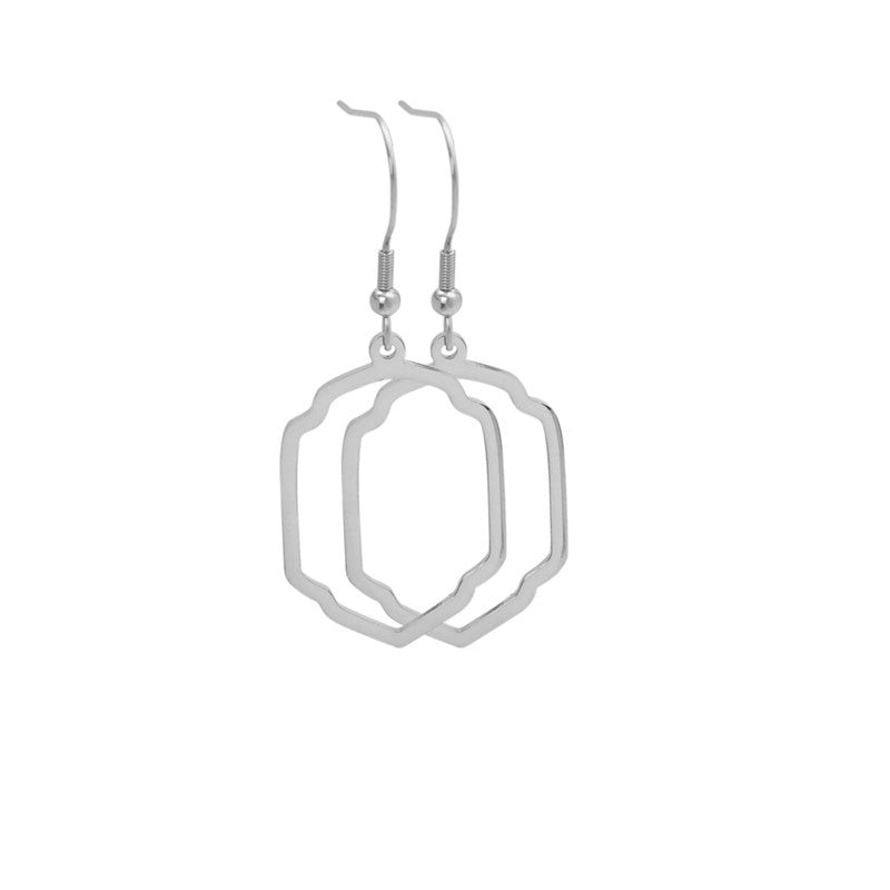 Titanium Steel Creative Polygonal Earrings Simple Versatile Earrings