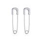 Paper clip earrings personality design sense simple ins cold cool handsome male and female pin earrings