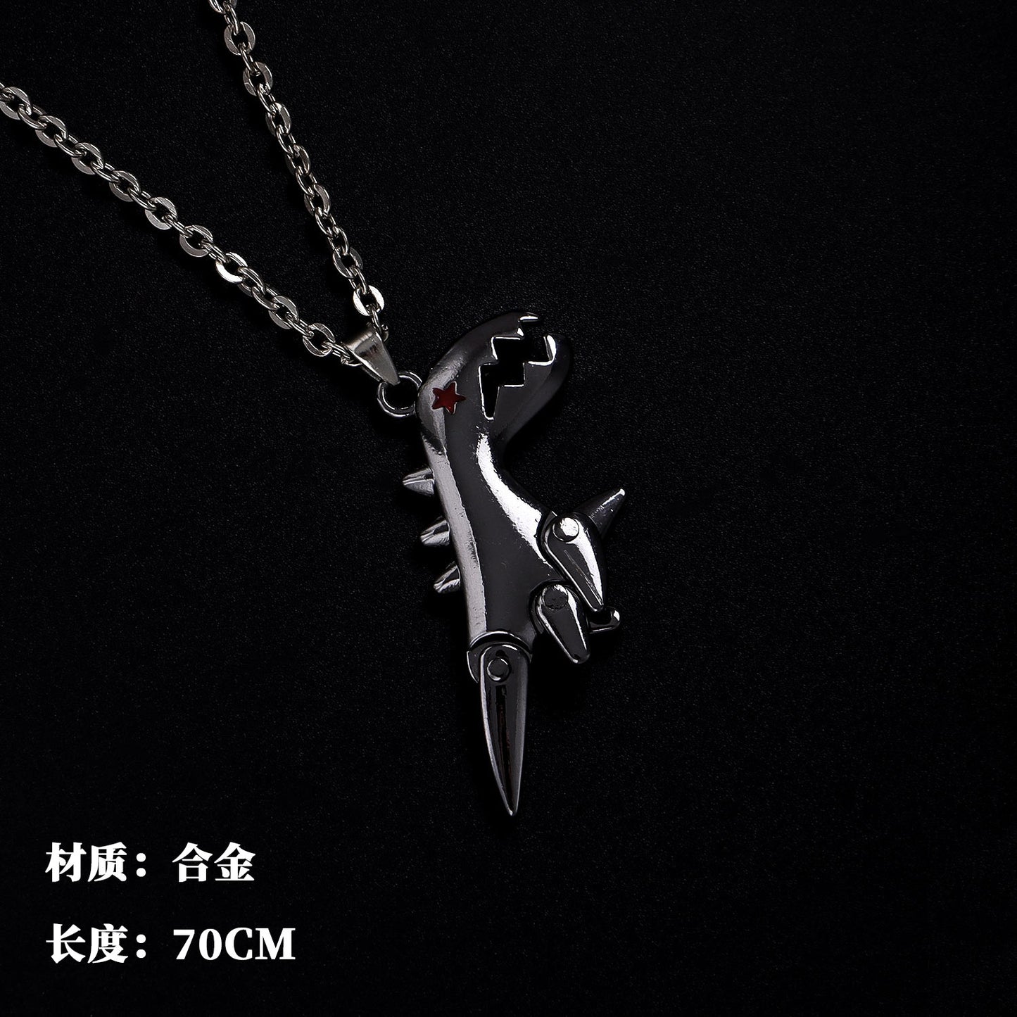 All-match chain titanium steel ring necklace pendant men's personality trendy hip-hop pendant couple accessories female