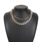 Multi-layer chain element clavicle chain versatile creative fashion necklace retro cold personality necklace