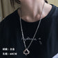 All-match chain titanium steel ring necklace pendant men's personality trendy hip-hop pendant couple accessories female