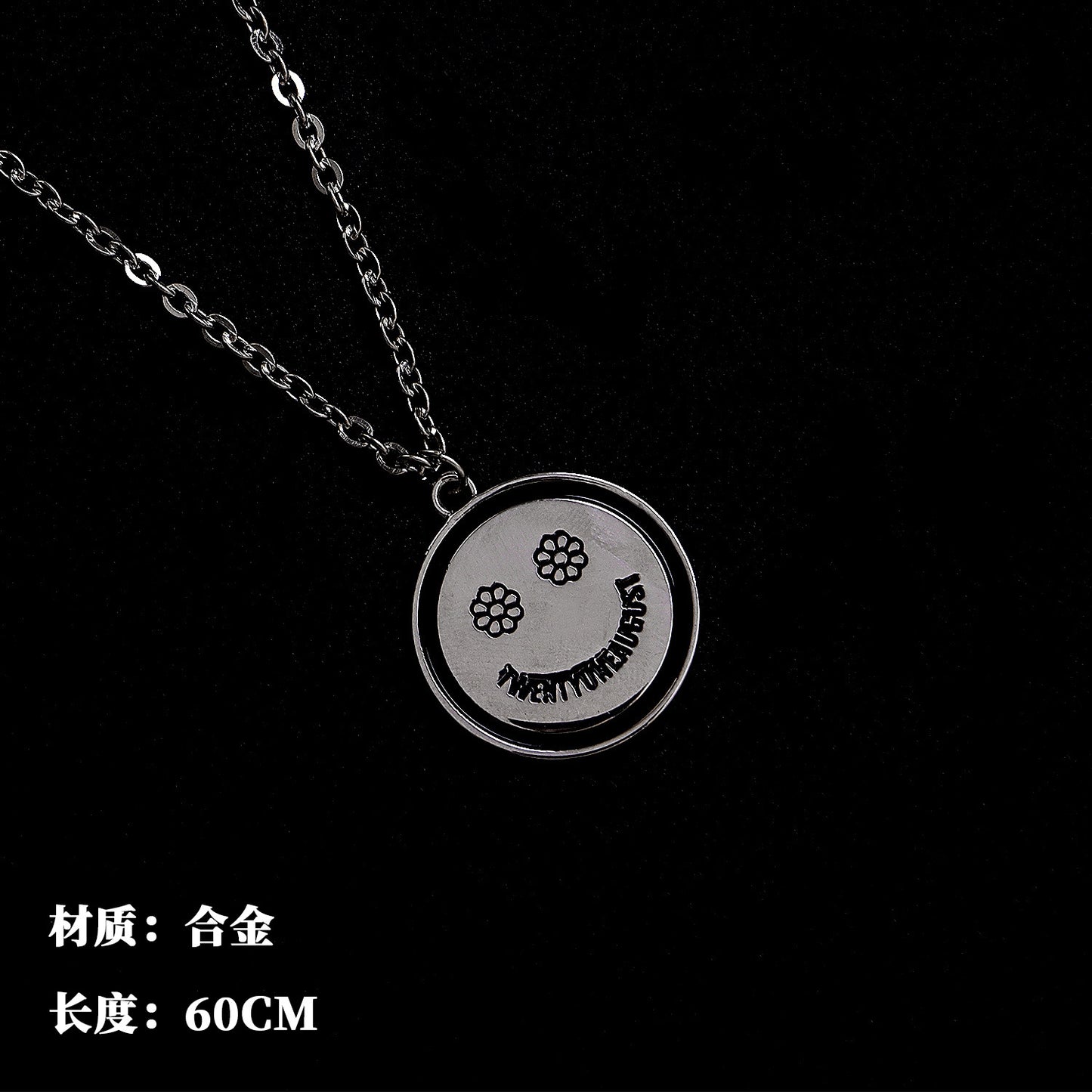 All-match chain titanium steel ring necklace pendant men's personality trendy hip-hop pendant couple accessories female