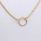 Simple Simple Chain Metal Circle Short Necklace Simple Adjustable Clavicle Chain Net Red Necklace Female