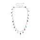 Jewelry Drop Glaze Gem Water Drop Pendant Necklace Female Hip Hop Fashion Trend Colorful Short Money Jewelry