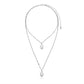 Jewelry Melon Seeds Chain Pearl Drop Shape Necklace Women's Fashion Simple Double Layer Necklace