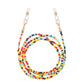 Jewelry multi-functional color rice bead glasses holder ladies face mask dual-use chain