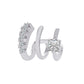 Personality simple ins three-layer ear clip temperament inlaid with zircon no earring earrings ear bone clip female