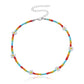 Jewelry Rice Bead Flower Necklace Women's Fashionable Temperament Adjustable Necklace