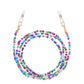 Jewelry multi-functional color rice bead glasses holder ladies face mask dual-use chain