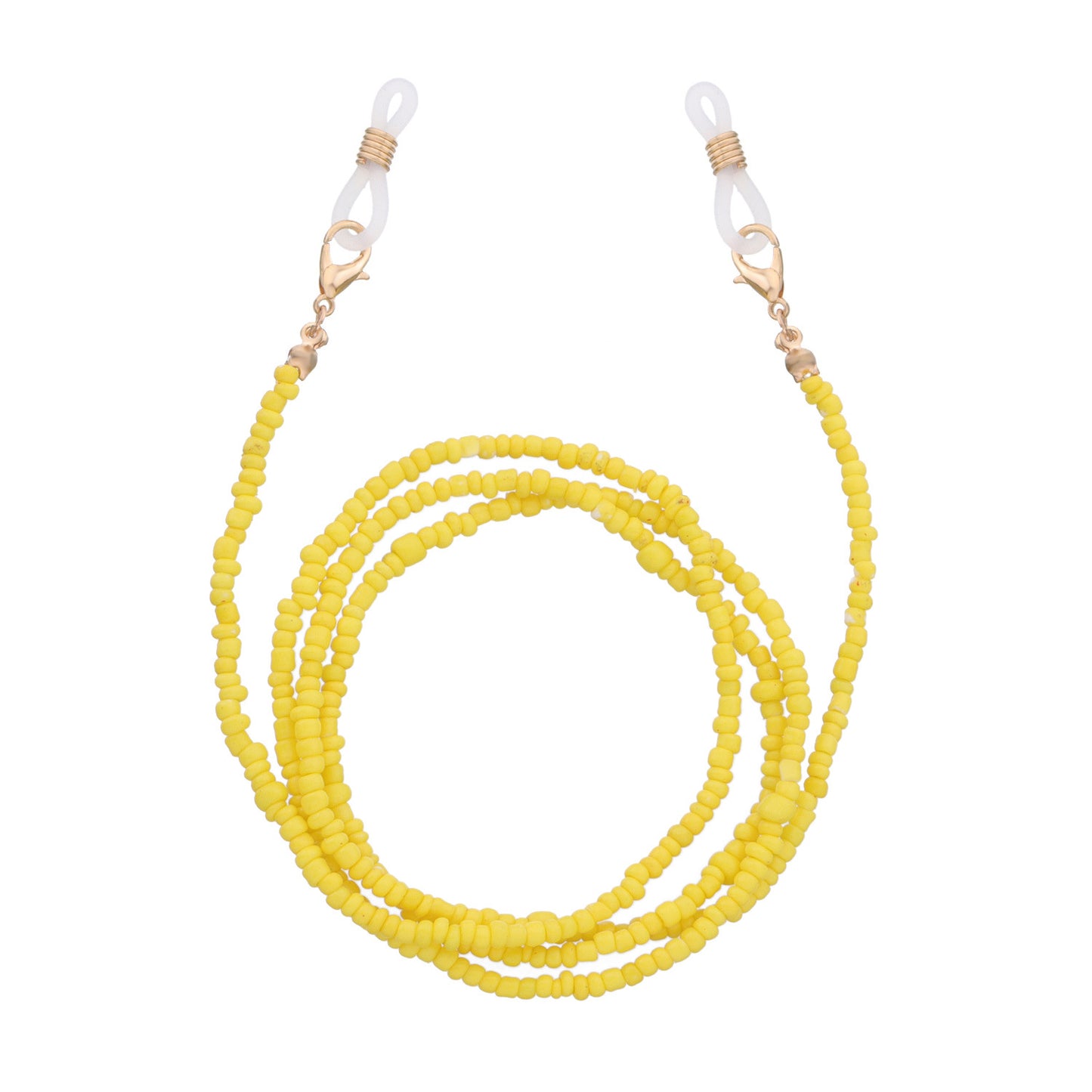 Jewelry multi-functional color rice bead glasses holder ladies face mask dual-use chain