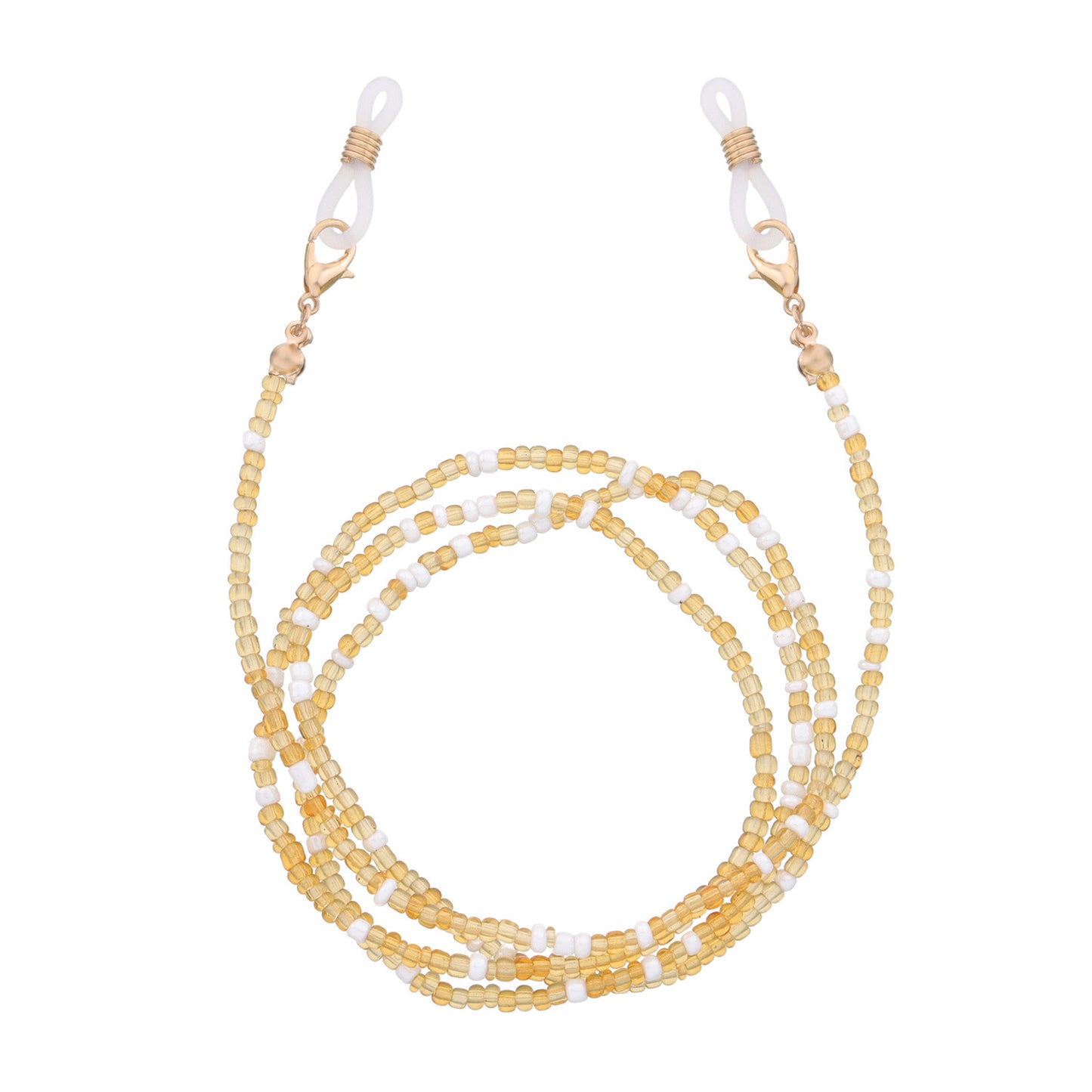 Jewelry multi-functional color rice bead glasses holder ladies face mask dual-use chain