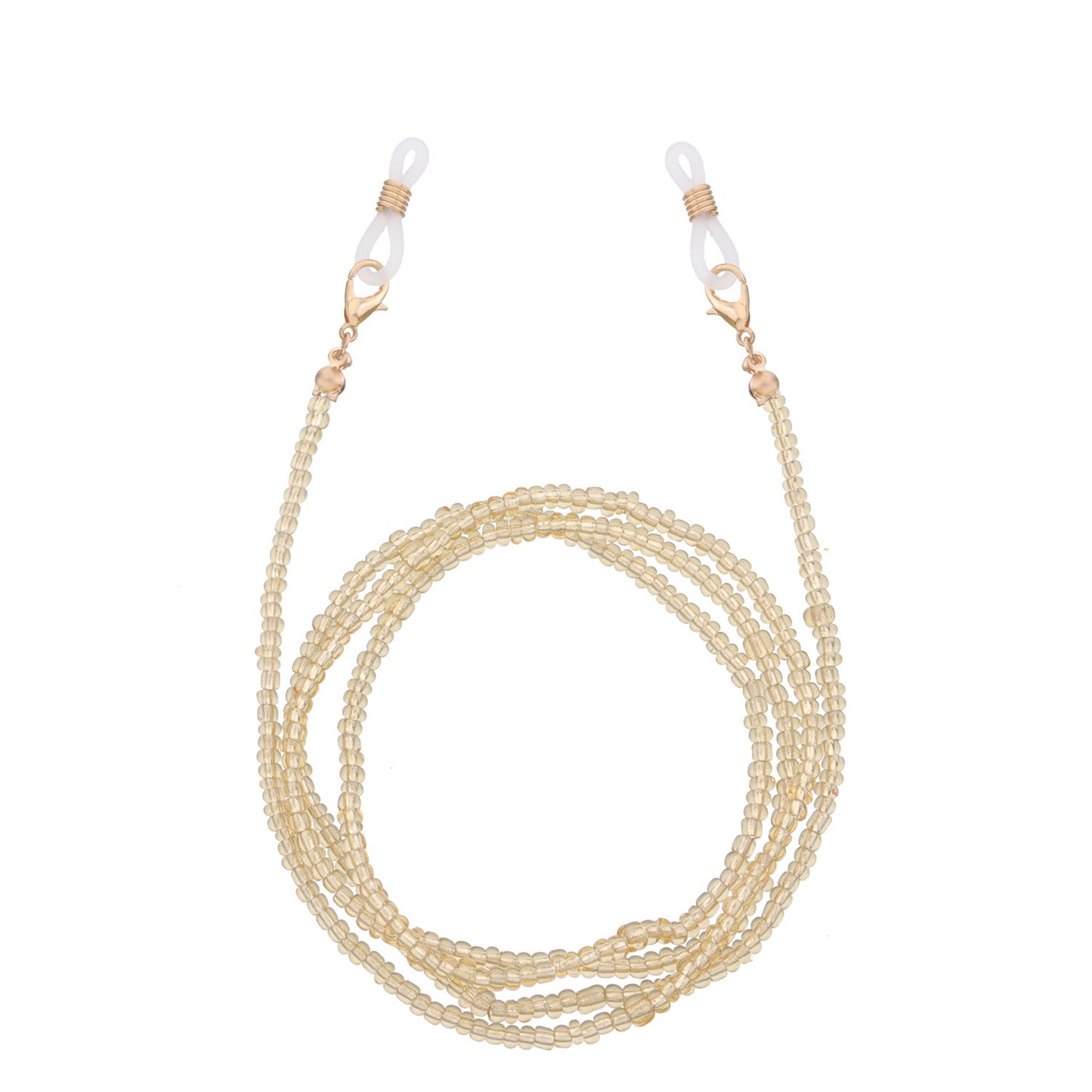 Jewelry multi-functional color rice bead glasses holder ladies face mask dual-use chain