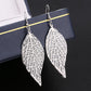 Gold Leaf Women's Earrings Hollow Double Layer Creative Earrings Alloy Ear Jewelry Trendy Night