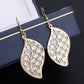 Indian Baroque Retro Hollow Leaf Ladies Earrings Multilayer Frosted Earrings