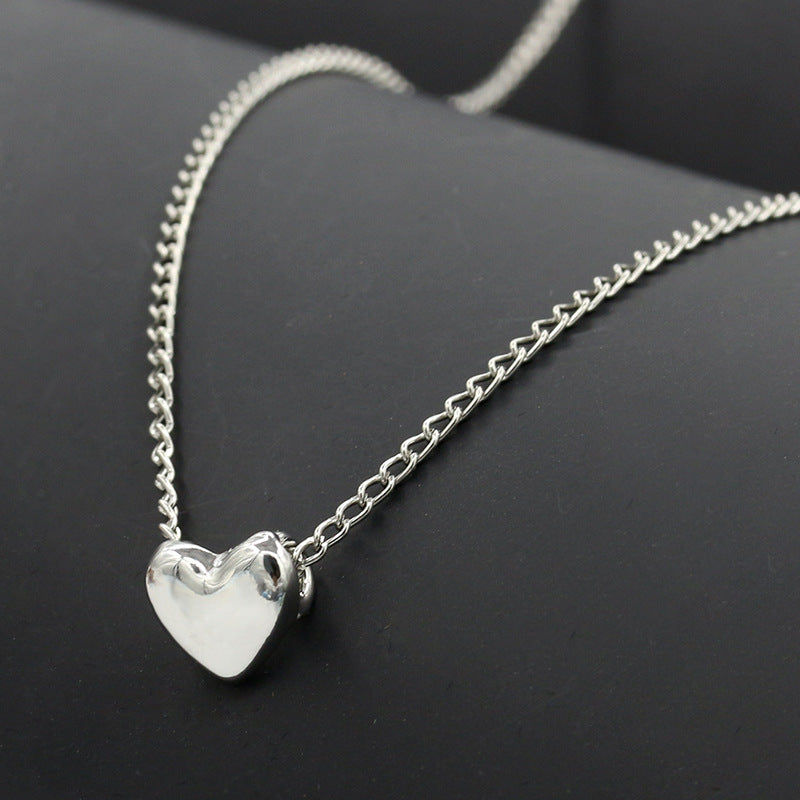 Jewelry Fashion Elegant Sweet Cute Short Gold Heart Necklace Necklace Clavicle Chain Female