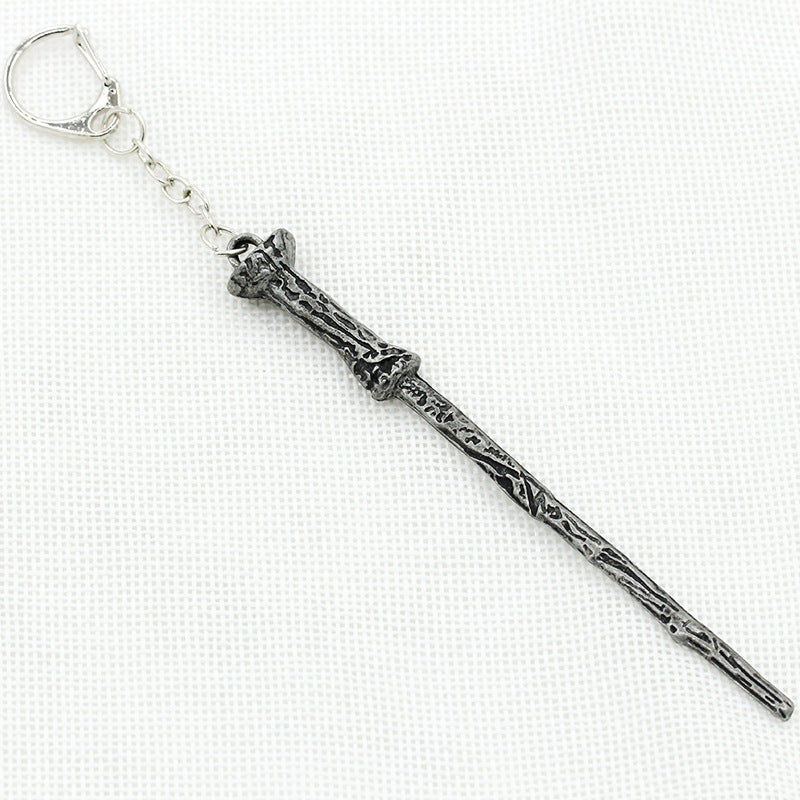 Harry Potter Retro Wand Key Chain Alloy Magic Wand Necklace Key Chain Ornament