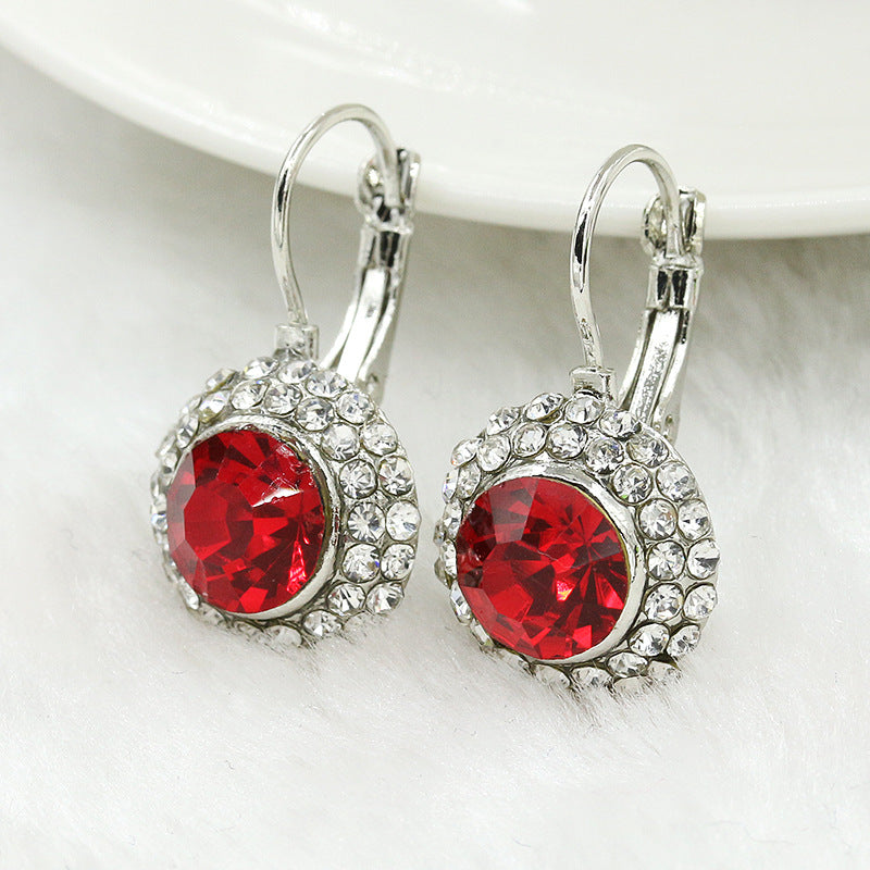 Jewelry Classic Moon River Earrings Diamond Round Versatile Earrings