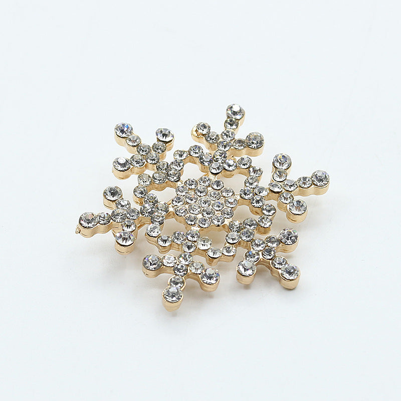 Clothing accessories rhinestone inlaid diamond Christmas snowflake brooch full of diamond corsage brooch