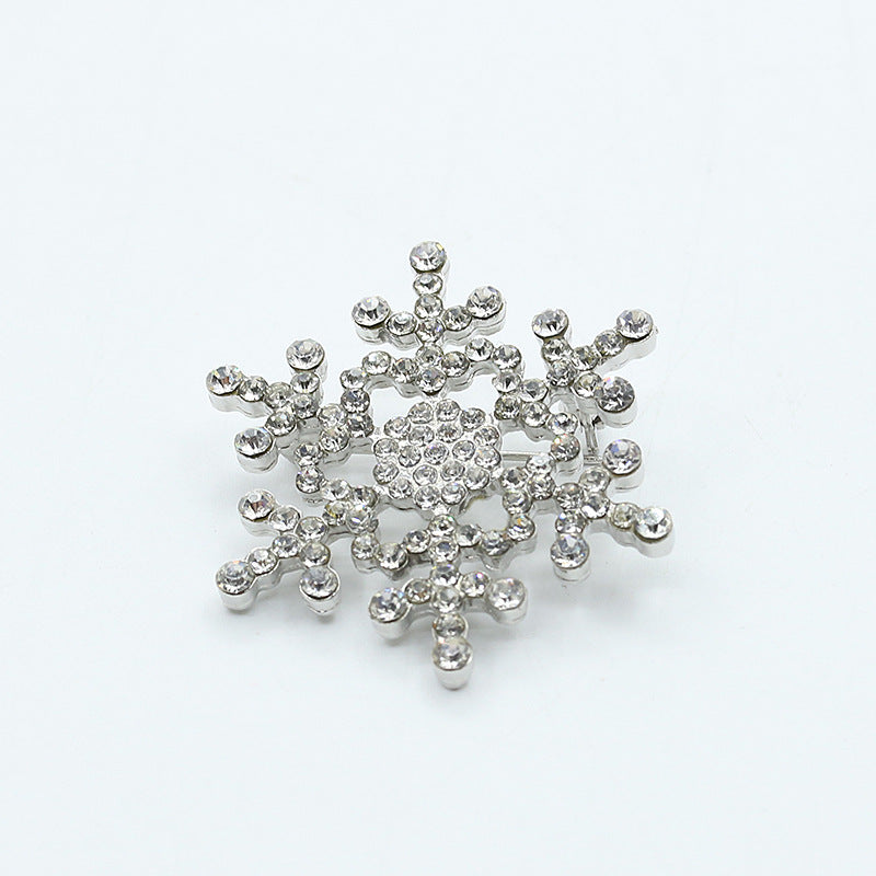 Clothing accessories rhinestone inlaid diamond Christmas snowflake brooch full of diamond corsage brooch