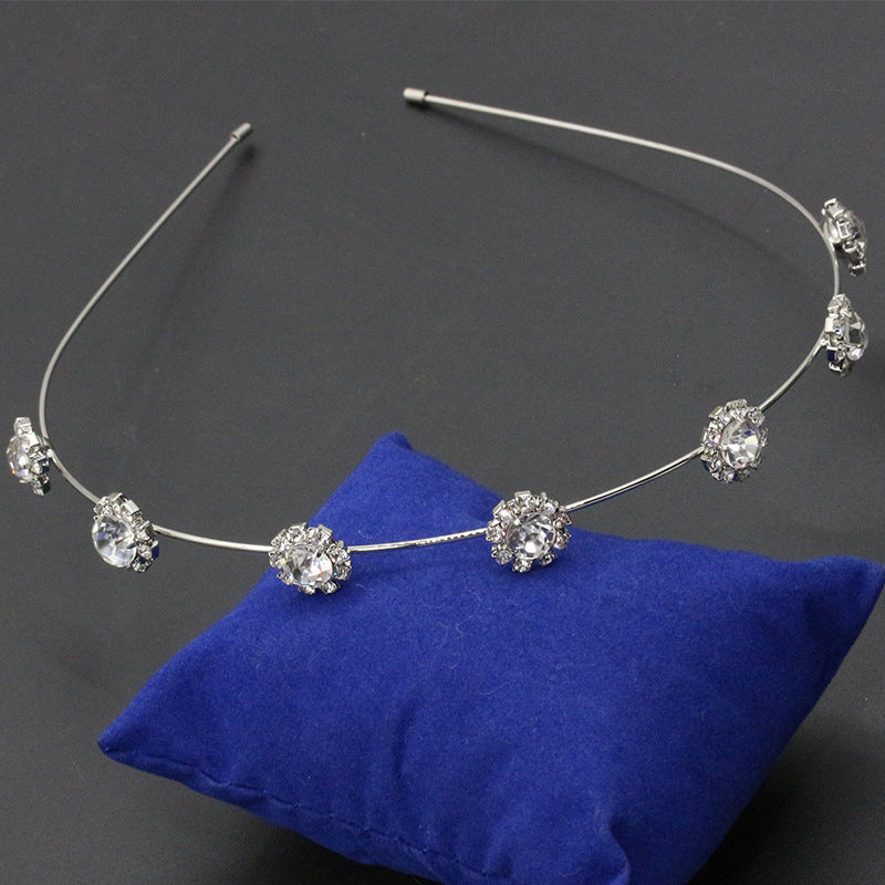 Hair accessories headdress sweet rhinestone sun flower thin headband floor stall headband