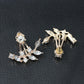 Fashion Girl Jewelry Diamond Crystal Leaf Earrings Branch Back Hanging Zircon Earrings