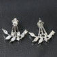 Fashion Girl Jewelry Diamond Crystal Leaf Earrings Branch Back Hanging Zircon Earrings