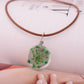 Fashion transparent ball four-leaf clover pendant gemstone dandelion dried flower necklace jewelry
