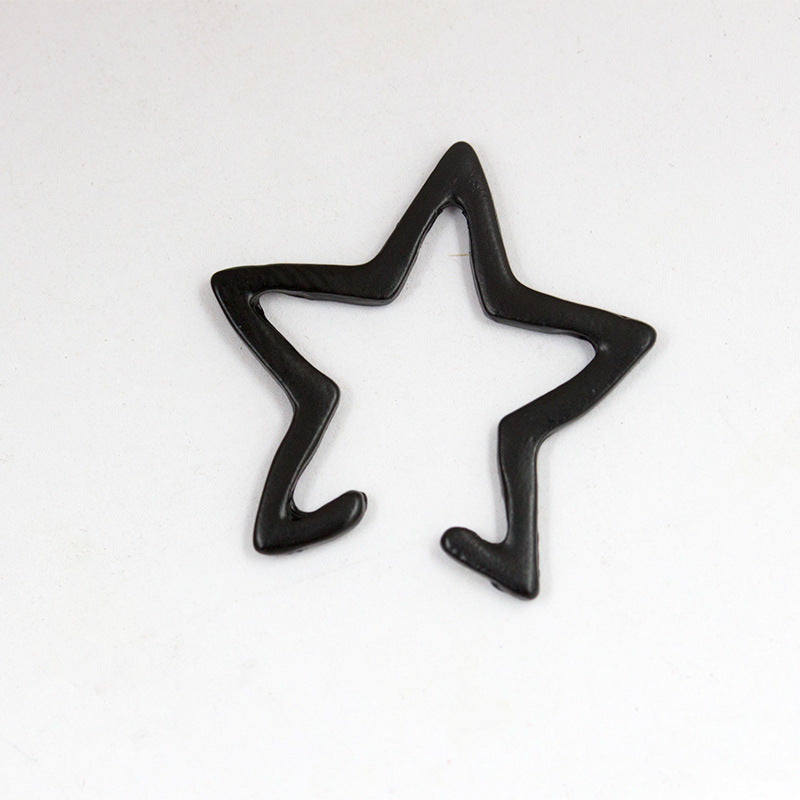 Ear Jewelry Fashion Cool Simple Hollow Star Earring Pentagram Ear Clip