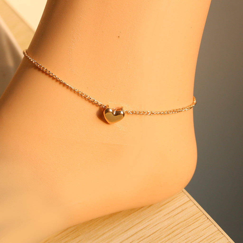 Jewelry Fashion Elegant Sweet Cute Short Gold Heart Necklace Necklace Clavicle Chain Female