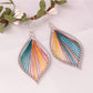 Fashion Exaggerated Earrings Handmade Silk Thread Oval Earrings Famous Jewelry
