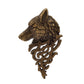 Retro Jewelry Personality Fashion Men's Suit Collar Pin Buckle Domineering Wolf Head Brooch Pin Collar