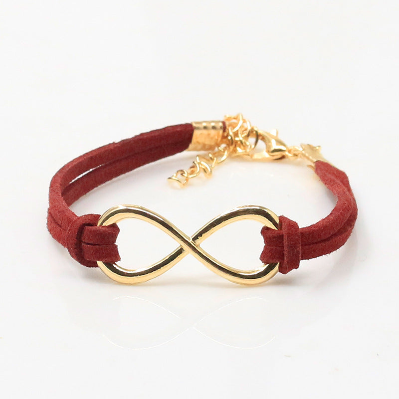 Jewelry Fashion Symbol 8 Character Hemp Rope Bracelet Market Hand Jewelry