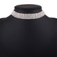 N517 Fashion Jewelry European Version Popular Beam Neck Element Necklace Trendy Women's Full Diamond Necklace Alloy Necklace