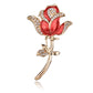 Rose Crystal Brooch Temperament Ladies Coat Jewelry Wedding Bridal Corsage