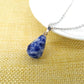 Multi-faceted Natural Stone Drop Shape Pendant Necklace Personality Clavicle Chain Necklace Versatile Clothing Accessories