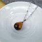 Multi-faceted Natural Stone Drop Shape Pendant Necklace Personality Clavicle Chain Necklace Versatile Clothing Accessories