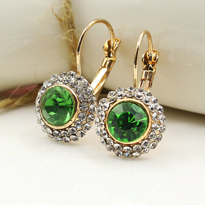 Jewelry Classic Moon River Earrings Diamond Round Versatile Earrings